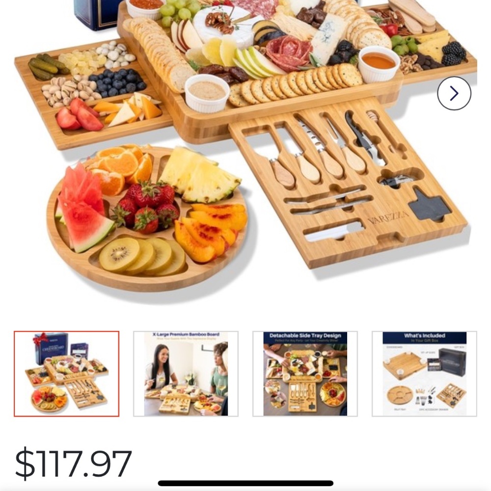 Varezza Charcuterie Boards -23 Accessories, Great 4 Mother, Father’s Day!